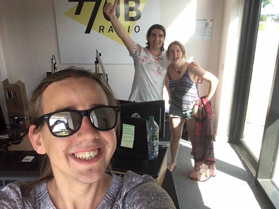 Nina Ann, John and Pete on the Hub radio